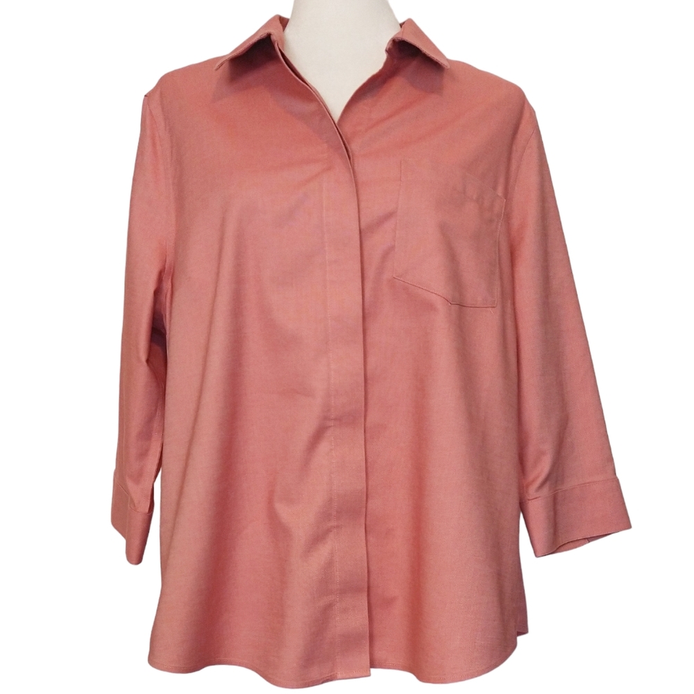Chico's Dusty Rose Button-Front Shirt